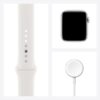Apple Watch SE GPS 44mm Silver Aluminum Case with White Sport Band