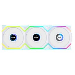 Lian Li UNI Fan SL Wireless 120 RGB Triple Pack Fan - White | 125L1W3W