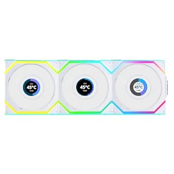 Lian Li UNI Fan SL Wireless 120 RGB Triple Pack Fan - White | 125L1W3W