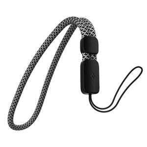 Spigen Universal Adjustable Hand Wrist Strap Phone Lanyard compatible with Apple Airpods Pro (2nd Generation) – Black & White