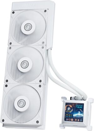 Lian Li Hydroshift LCD 360R AIO CPU Liquid Cooler - White | HSLCD36RW
