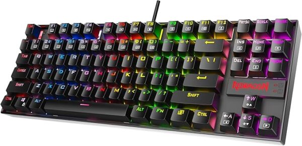 Keyboard Redragon K552-Rgb Kumara Rgb Led Backlit Mechanical Gaming (Black)
