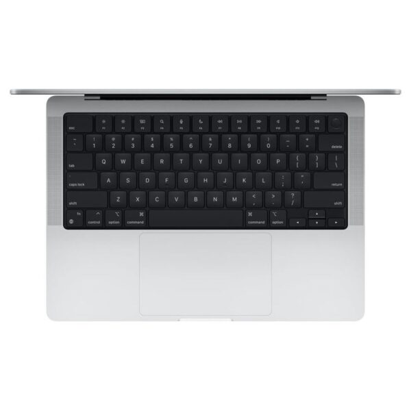 Apple MacBook Pro 14-inch (2021) – Apple M1 Chip Pro / 16GB RAM / 512GB SSD / 14-core GPU / macOS Monterey / English & Arabic Keyboard / Silver / Middle East Version – [MKGR3AB/A]