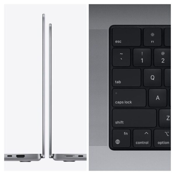 Apple MacBook Pro 14-inch (2021) – Apple M1 Chip Pro / 16GB RAM / 1TB SSD / 16-core GPU / macOS Monterey / English Keyboard / Space Grey / Middle East Version – [MKGQ3ZS/A]