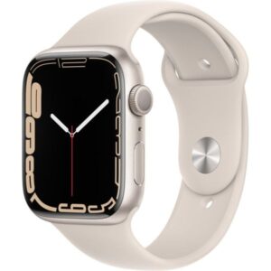 Apple Watch Series 7 GPS, 41mm Starlight Aluminium Case with Starlight Sport Band