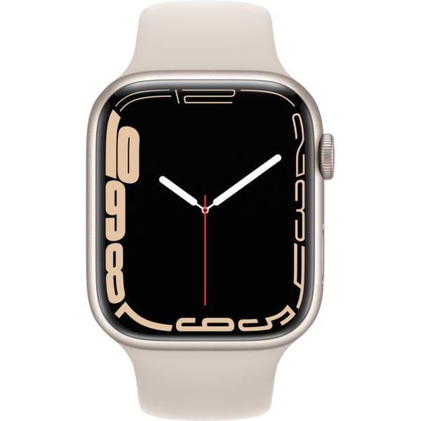 Apple Watch Series 7 GPS, 41mm Starlight Aluminium Case with Starlight Sport Band