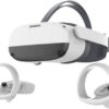 Pico Neo 3 Link 2-in-1 Standalone & Steam VR Headset, 5.5" LCD 120Hz 4K Display, 2x 6 DoF-Controller, 6GB + 256GB, 360° Surround, 9 Axis Sensor, WiFi & BT, 5300mAh Battery, Black - White | NEO-3-LINK